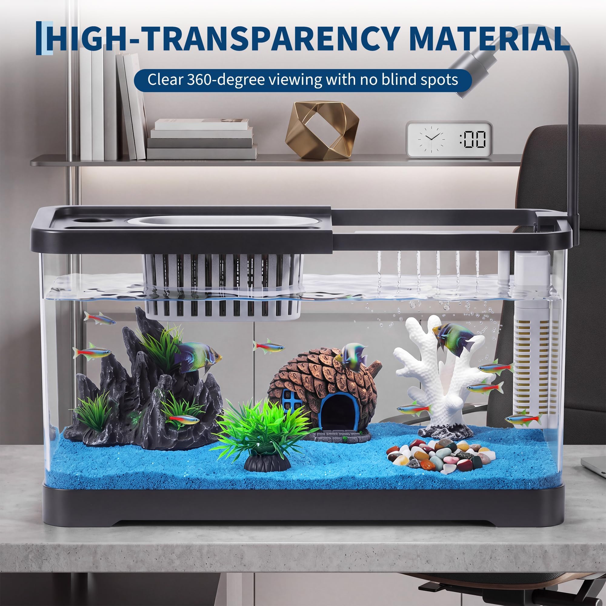 Kit Inicial para Aquário com F - Betta Fish Tank avaliação e preço