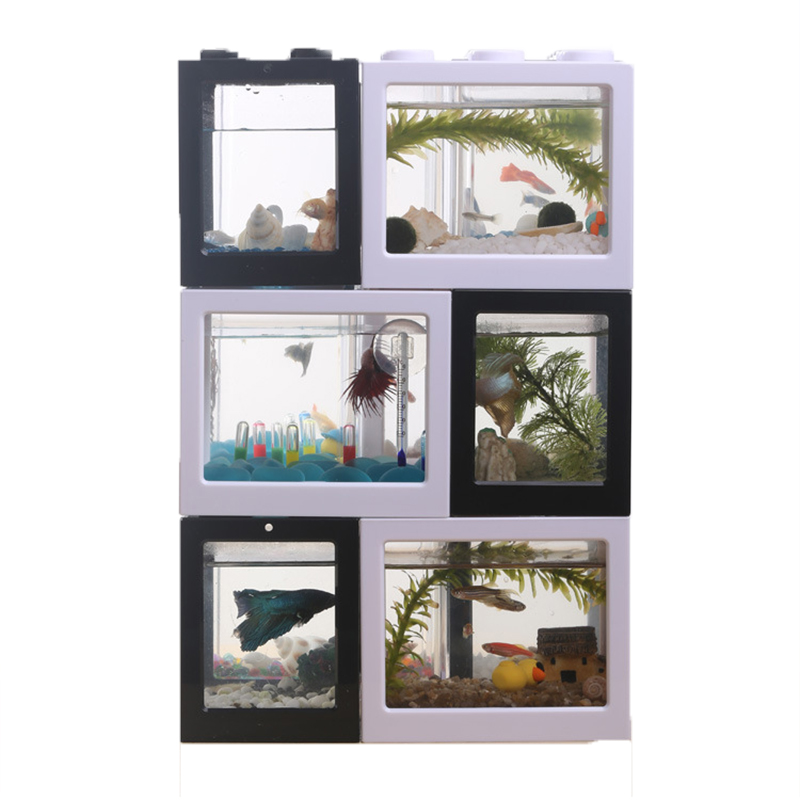 Mini Aquário de 7 Cores para P - Betta Fish Tank avaliação e preço