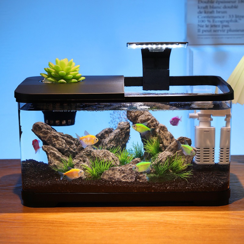 Aquário de mesa com filtro cir - Fish Aquarium Home avaliação e preço