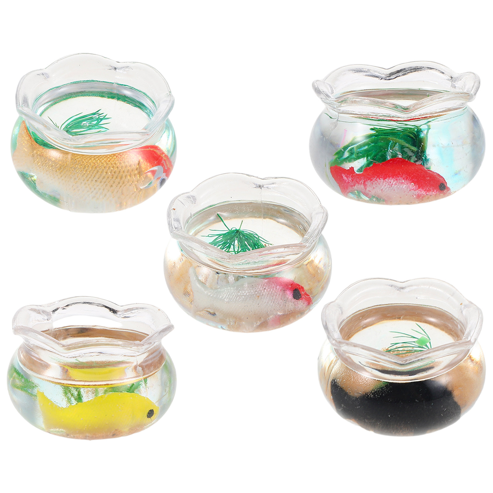 5 Peças Mini Aquário de Peixes - Aquarium Plants avaliação e preço