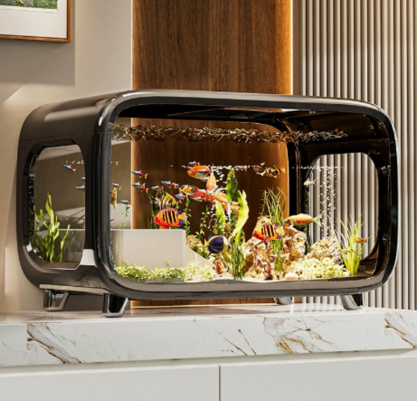 Aquário ecológico transparente - Fish Aquarium Home avaliação e preço