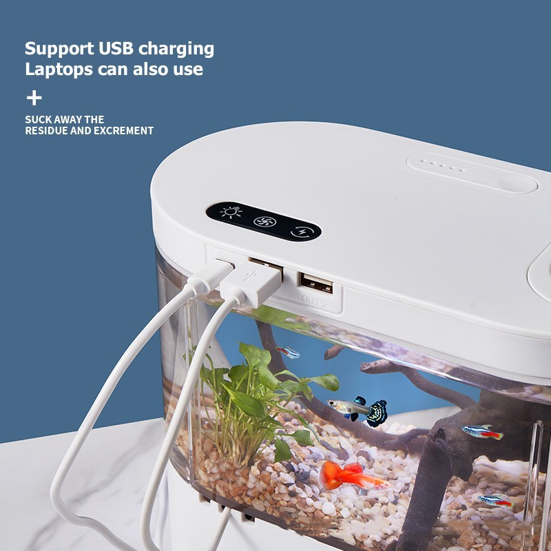 Aquário Mini Criativo para Mes - Betta Fish Tank avaliação e preço