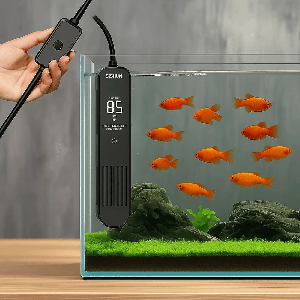 Tela LCD 20-35 ° C Digital Aqu - Fish Tank Heater avaliação e preço